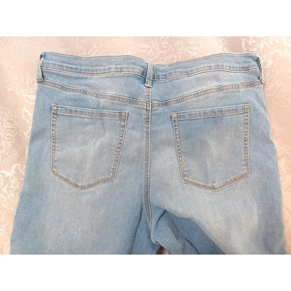 Ella Moss Women's Blue Jeans Sz 14 High Rise Straight Stretch WORN